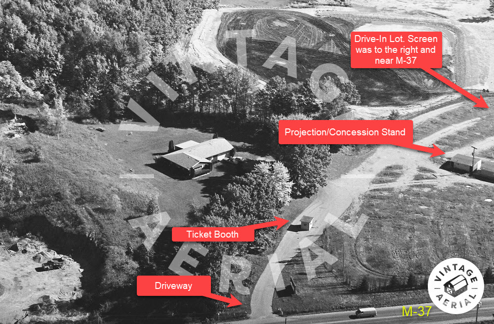 Hastings Drive-In Theatre - 1981 Aerial Photo (newer photo)